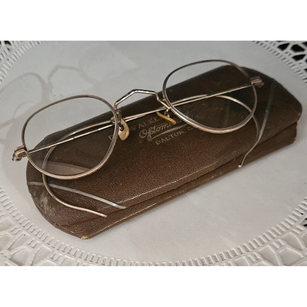 Antique 12K Gold Filled Spectacles Eye Glasses W Case